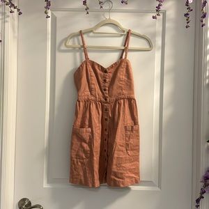 Forever 21 Tan Button Dress